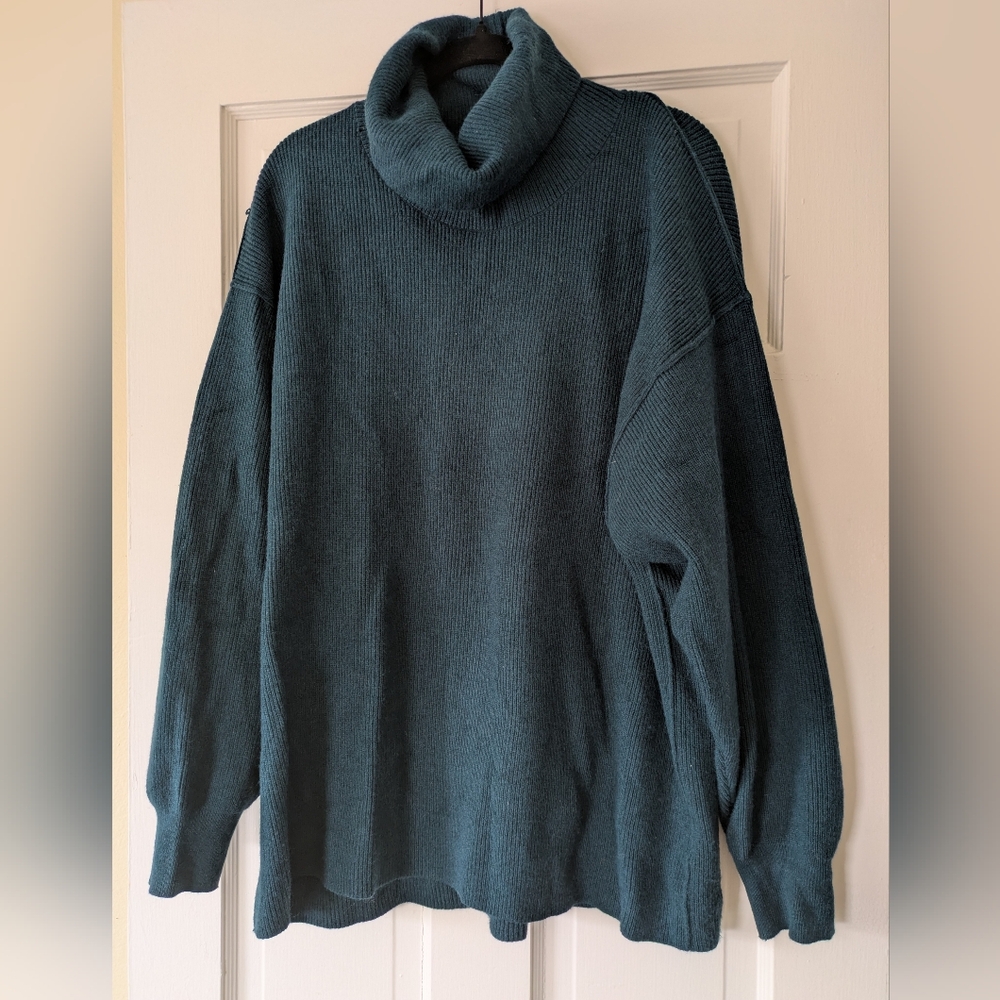 Free People Softly Structured Knit Tunic Sz L - Picture 2 of 8